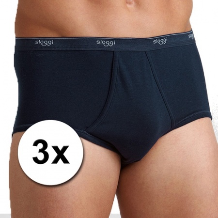 3x Sloggi For Men Basic Maxi Slip navy blue