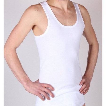 3x White Beeren mens underwear singlet - size M