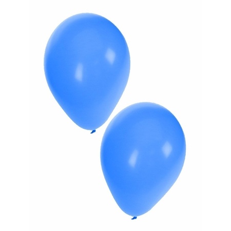 40x stuks voordelige blauwe verjaardag ballonnen