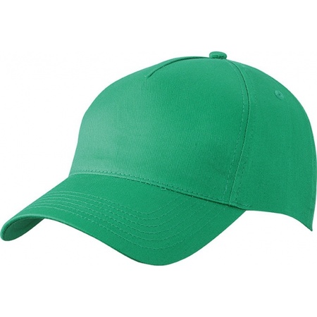 5-panel baseball cap groen dames en heren