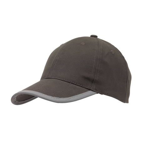 Baseballcap grey with reflecting edge