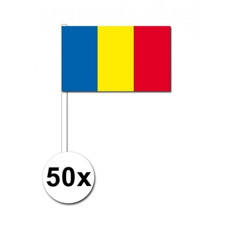 50 zwaaivlaggetjes Roemenie
