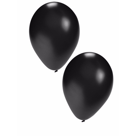 Zakjes met 50x zwarte ballonnen