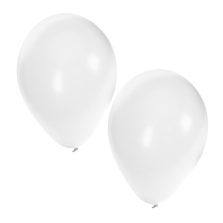 50x stuks witte party/feest ballonnen