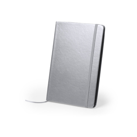 5x stuks luxe pocket schriften/notitieblok 21 x 15 cm in kleur zilver