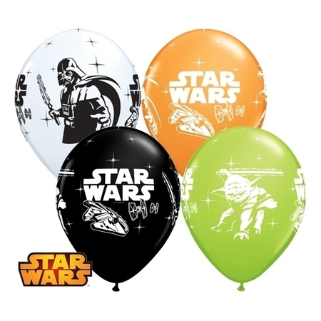 Star Wars print ballonnen 6x stuks