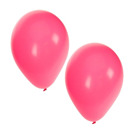 75x stuks roze party/feest ballonnen