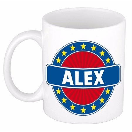 Voornaam Alex koffie/thee mok of beker