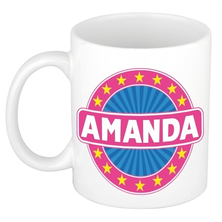 Voornaam Amanda koffie/thee mok of beker