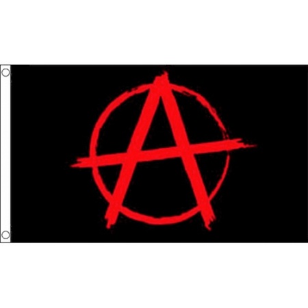 Zwarte met rode Anarchie vlag