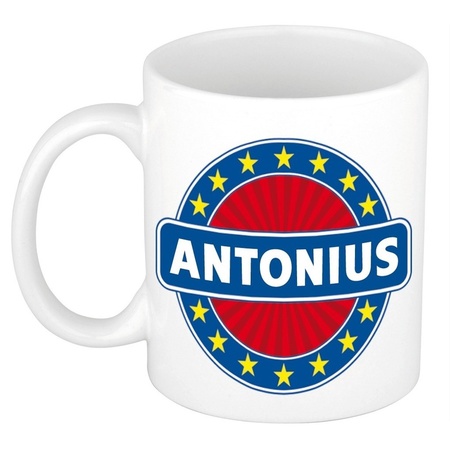Voornaam Antonius koffie/thee mok of beker