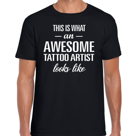 Awesome tattoo artist present t-shirt black for men