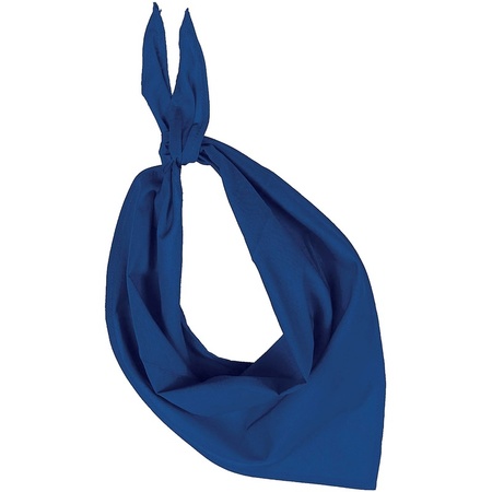 Blauwe basic bandana/hals zakdoeken/sjaals/shawls voor volwassenen