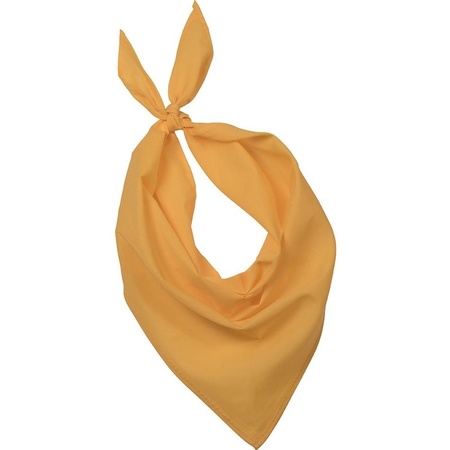Gele basic bandana/hals zakdoeken/sjaals/shawls voor volwassenen