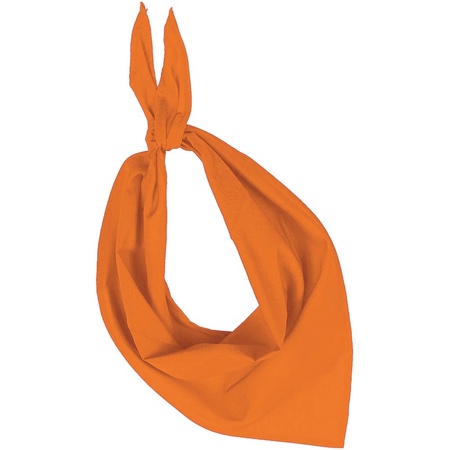 Oranje basic bandana/hals zakdoeken/sjaals/shawls voor volwassenen