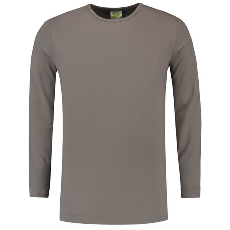 Basic long sleeve stretch shirt grey for men