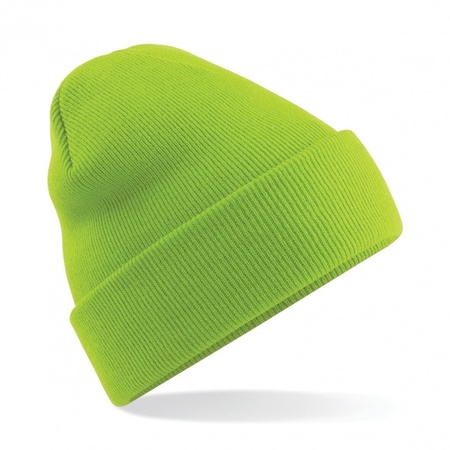 Basic winter hat lime green