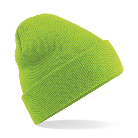 Basic winter hat lime green