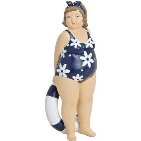 Statue fat lady 20 cm with lifebuoy