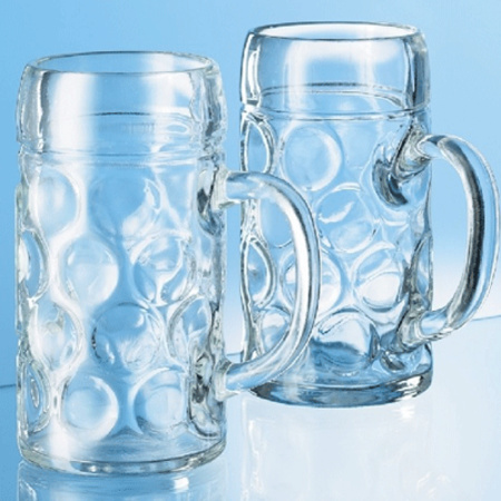 1x stuks Bierpullen/Bierglazen van een halve liter