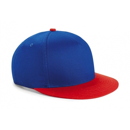 Blauw met rode kinder snapback cap