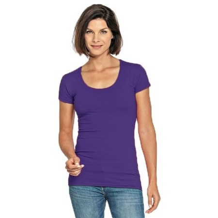 T-shirt crewneck purple for ladies