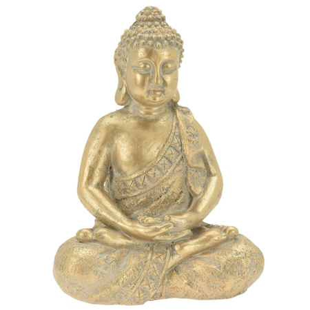 Buddha garden statue gold 37 cm