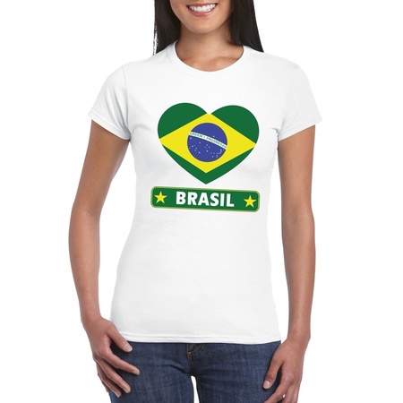 I love Brazilie t-shirt wit dames