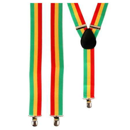 Hippie bretels rood/geel/groen