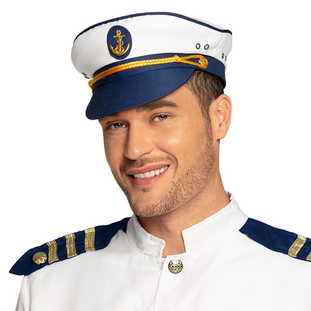 Captains cap royal blue for adults