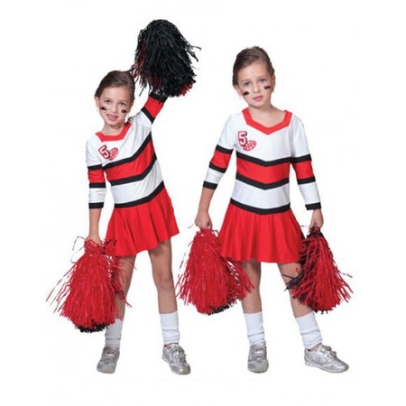 Cheerleader jurkje met plooirok voor meiden