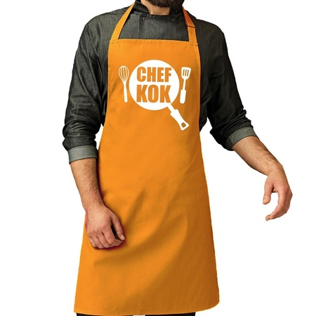 Chef kok apron yellow for men