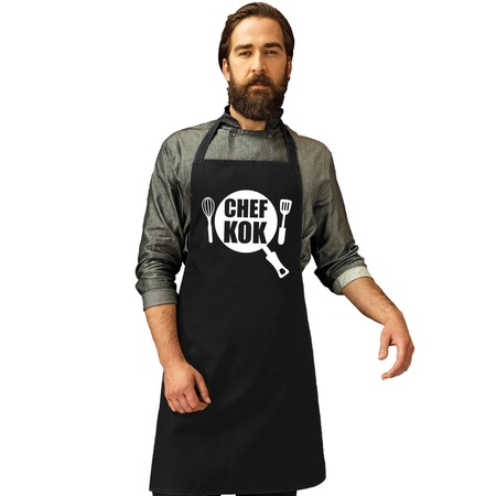 Chef kok apron black men and women