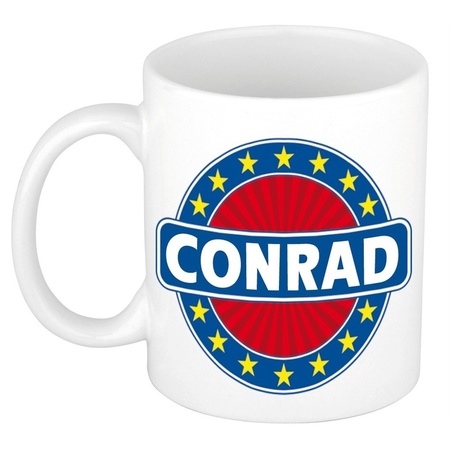 Voornaam Conrad koffie/thee mok of beker