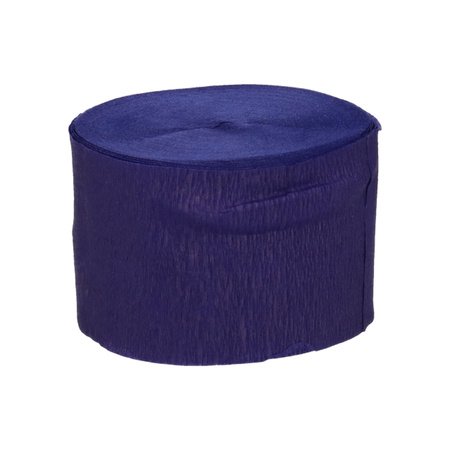 Haza Crepe papier rol - 1x - blauw/paars - 200 x 5 cm - brandvertragend