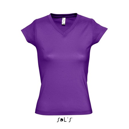 Ladies t-shirt v-neck purple