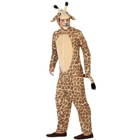 Giraffe onesie verkleedset voor volwassenen