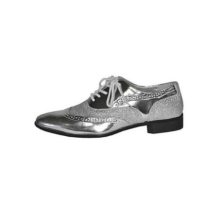 Heren disco party schoenen zilver