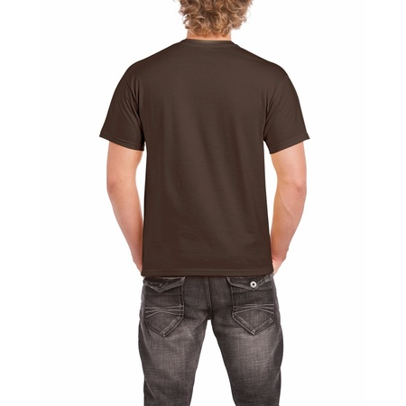 Voordelig donkerbruin T-shirt voor volwassenen