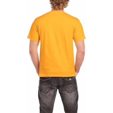 Dark yellow cotton shirt for adults