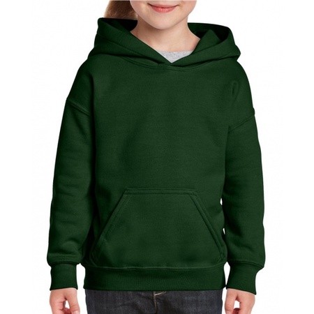 Dark green hooded sweater for girls