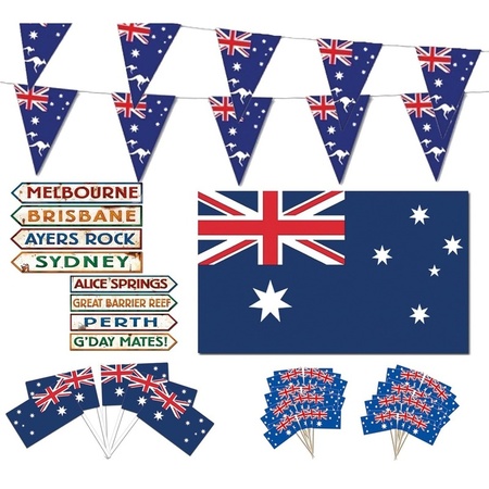 Australische vlag decoraties versiering pakket XL