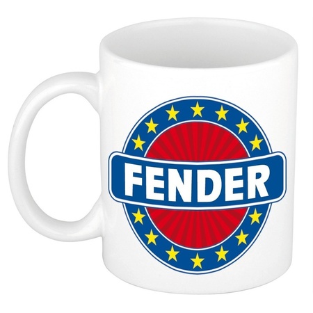 Voornaam Fender koffie/thee mok of beker