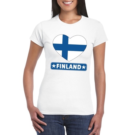 I love Finland t-shirt wit dames