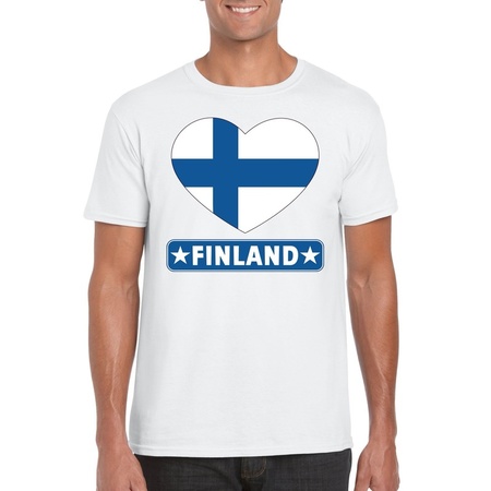 I love Finland t-shirt wit heren