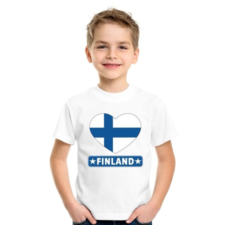 I love Finland t-shirt wit kinderen