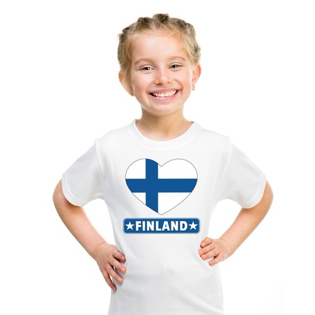 I love Finland t-shirt wit kinderen
