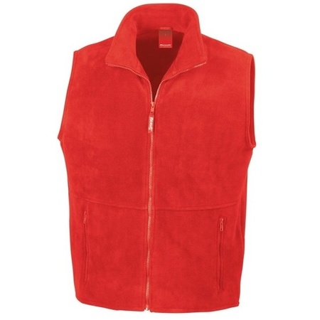 Rode fleece bodywarmer werkkleding voor volwassenen