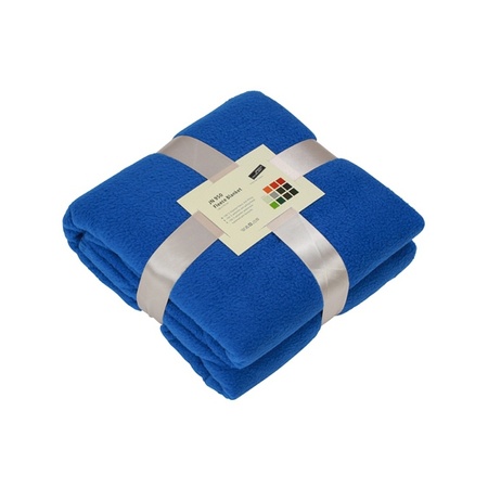 Kobaltblauw  fleece deken