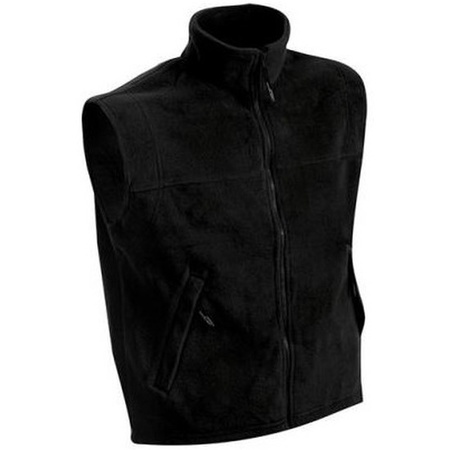 Fleece outdoor bodywarmer black for men